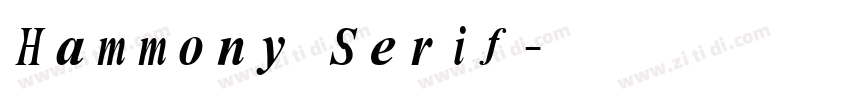 Hammony Serif字体转换